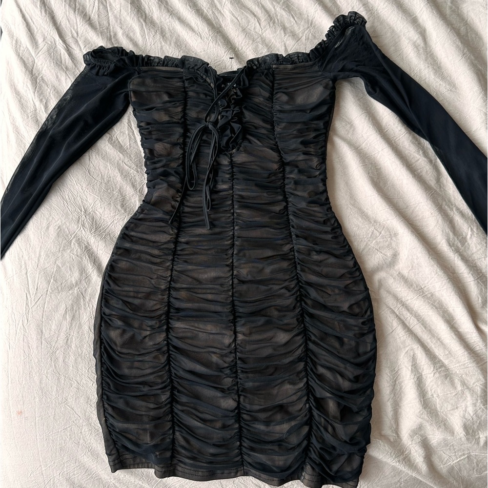 Black Mesh Fashion Nova Dress